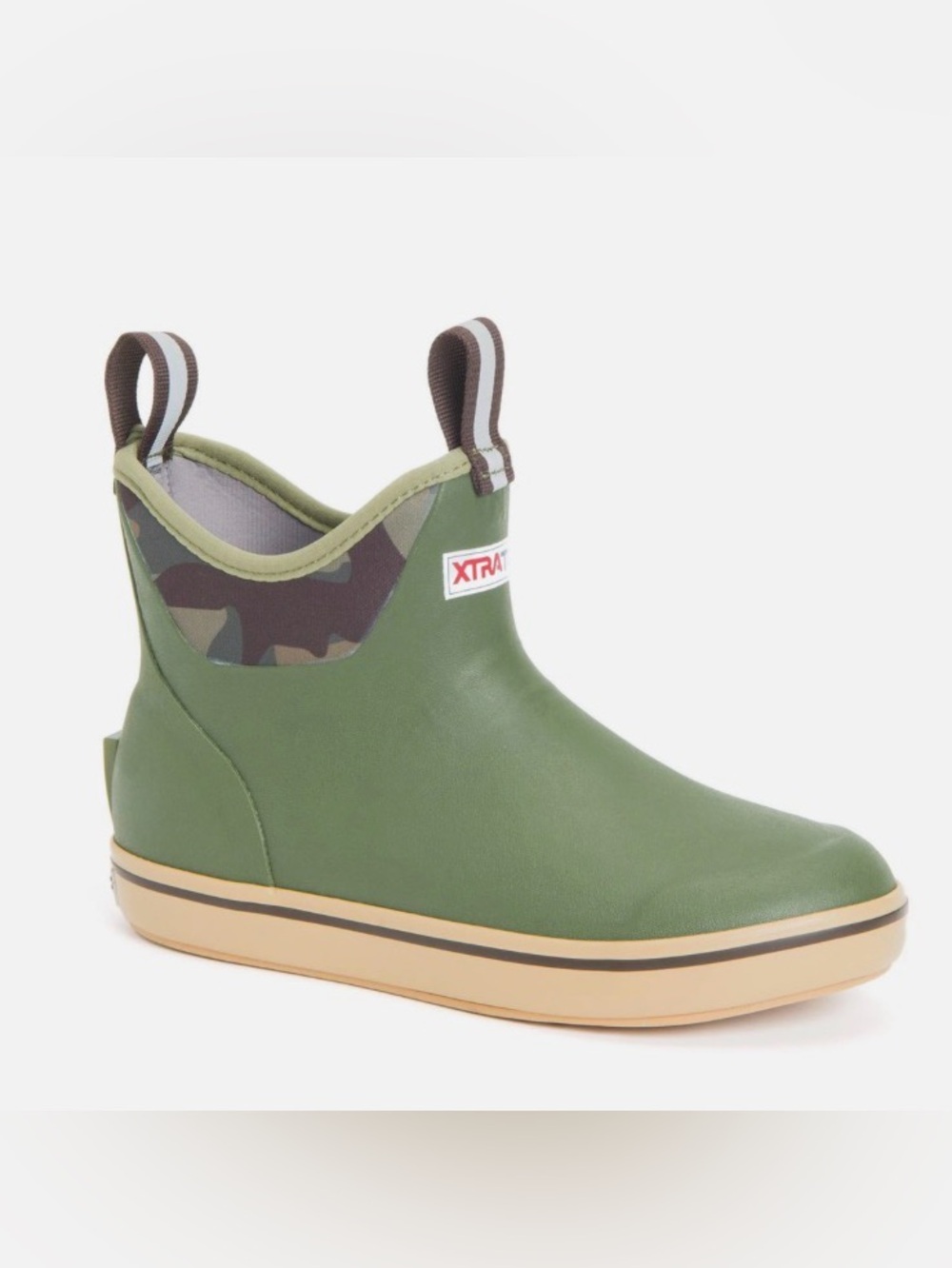 Xtratuf Women's Green Camouflage Waterproof Ankle Rain Boots US 8